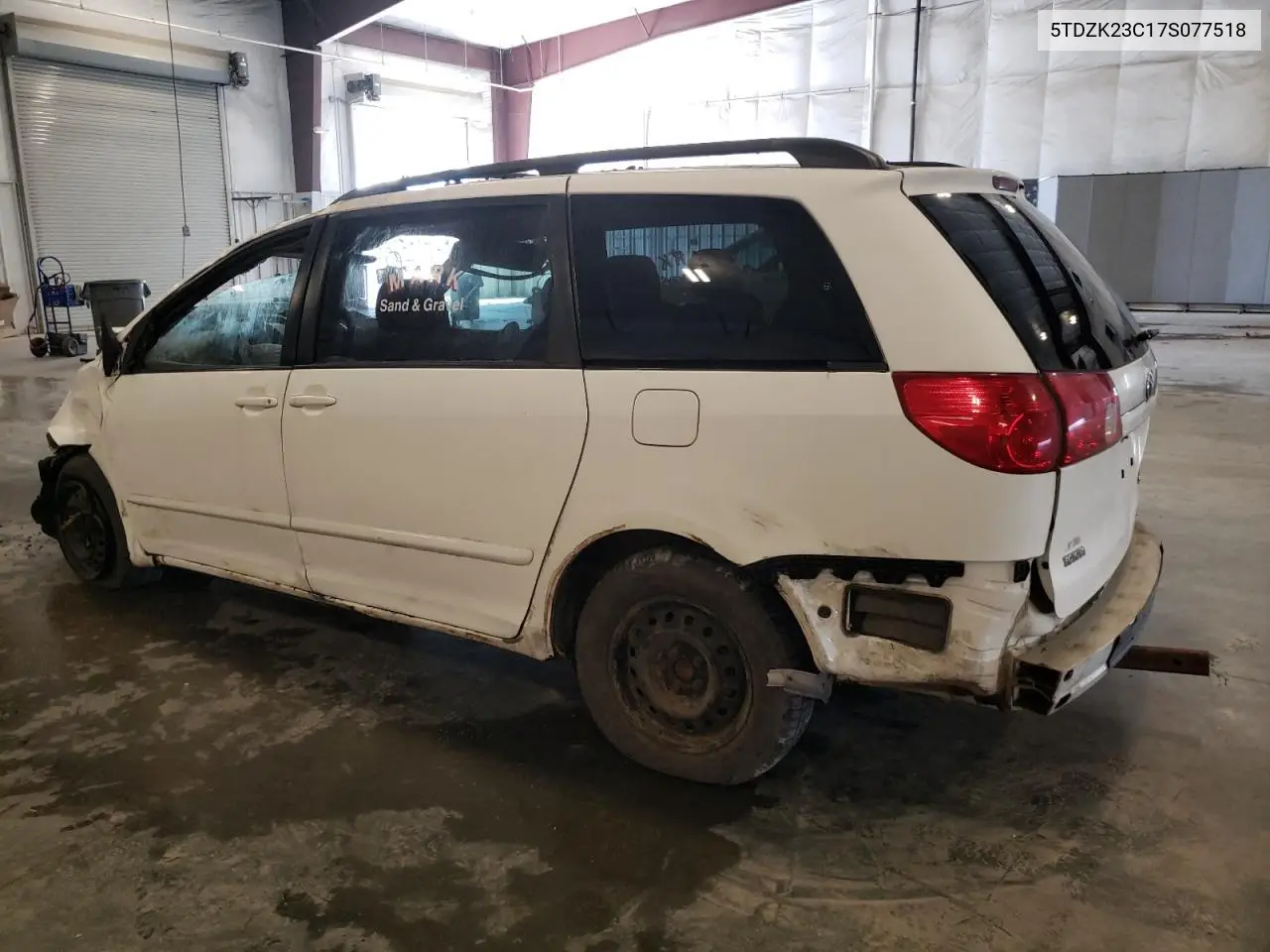 2007 Toyota Sienna Ce VIN: 5TDZK23C17S077518 Lot: 63514625