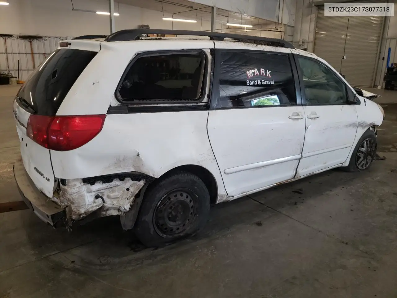 2007 Toyota Sienna Ce VIN: 5TDZK23C17S077518 Lot: 63514625