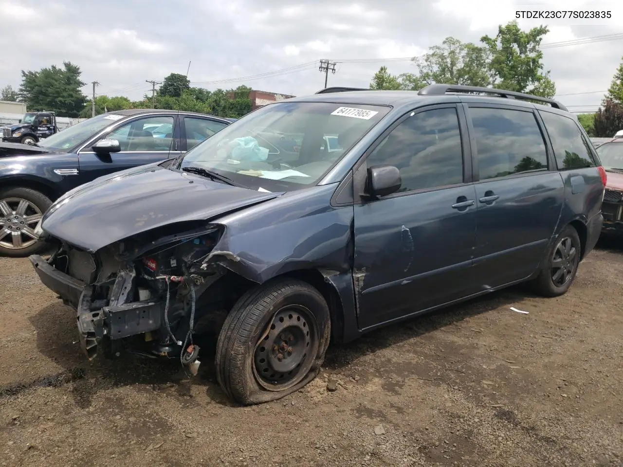 2007 Toyota Sienna Ce VIN: 5TDZK23C77S023835 Lot: 64177985