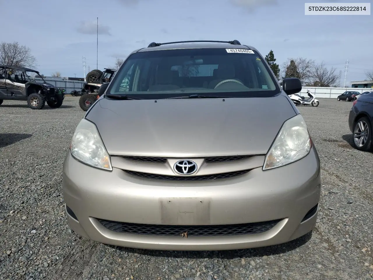 2008 Toyota Sienna Ce VIN: 5TDZK23C68S222814 Lot: 45740405