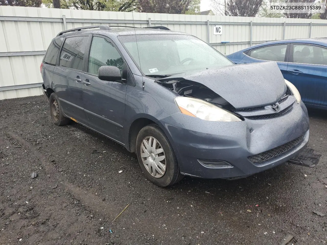 2008 Toyota Sienna Ce VIN: 5TDZK23C88S115389 Lot: 55839035