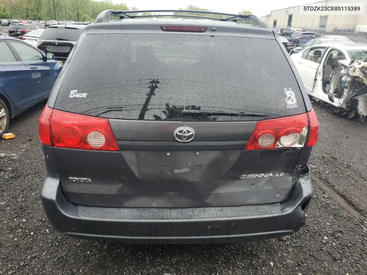 2008 Toyota Sienna Ce VIN: 5TDZK23C88S115389 Lot: 55839035