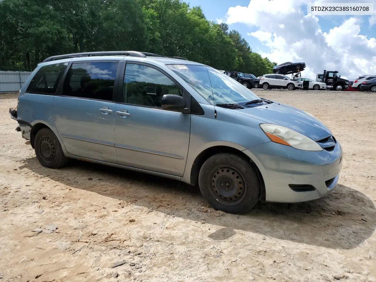 2008 Toyota Sienna Ce VIN: 5TDZK23C38S160708 Lot: 56473435