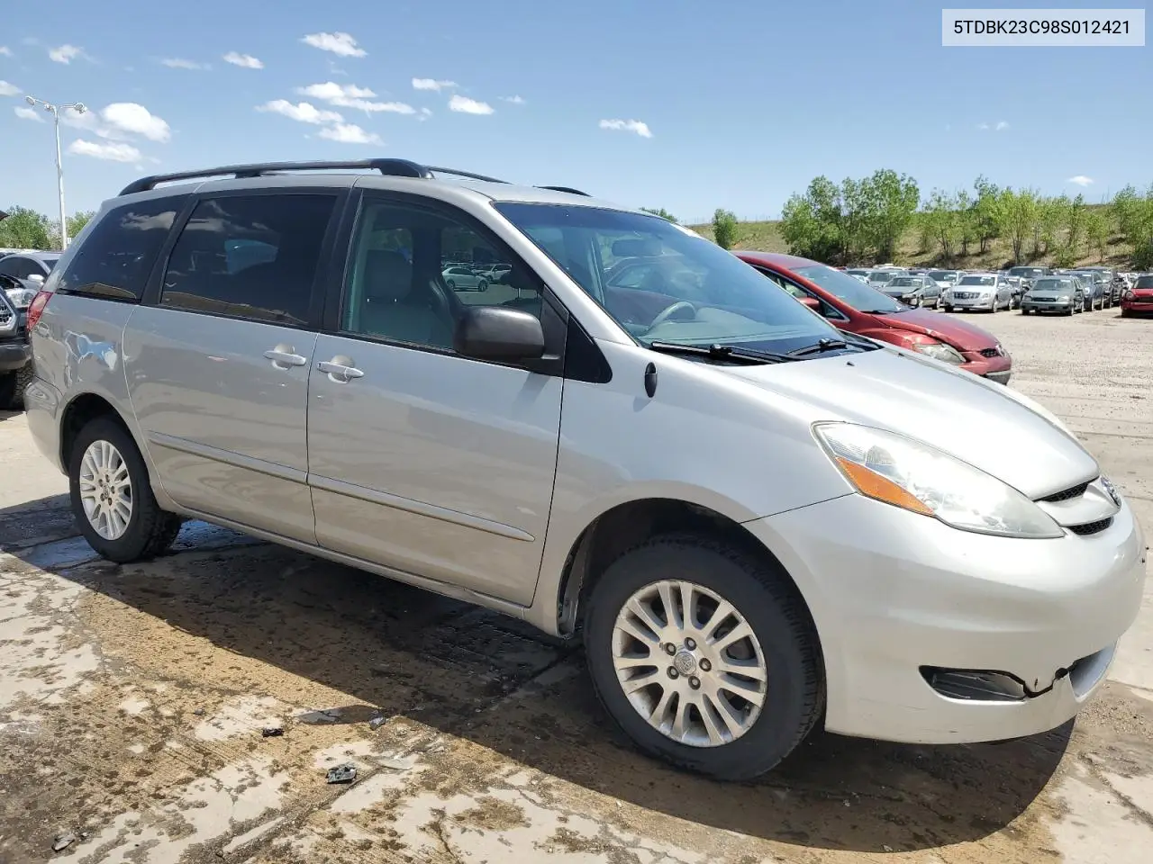 2008 Toyota Sienna Le VIN: 5TDBK23C98S012421 Lot: 57151705
