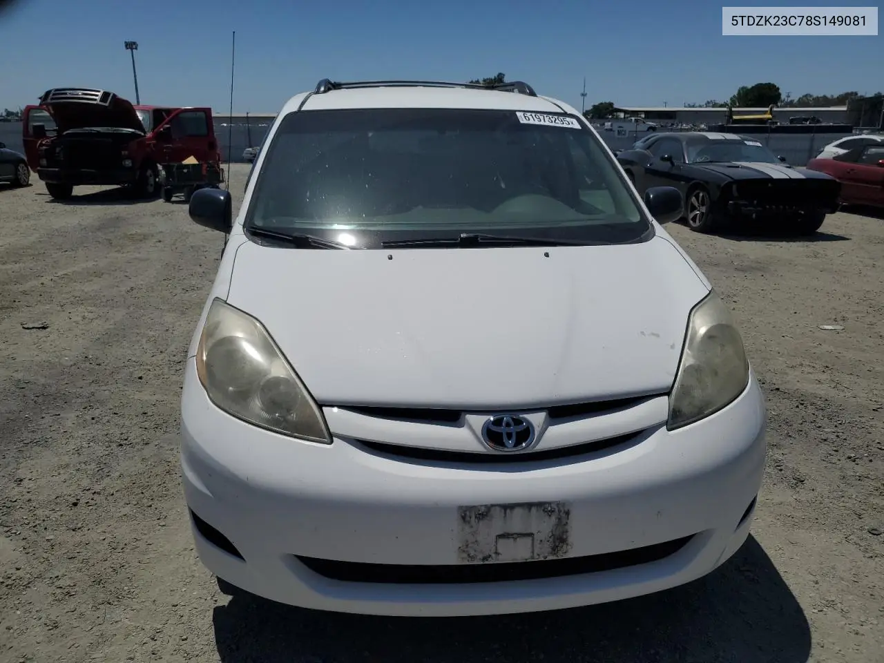 2008 Toyota Sienna Ce VIN: 5TDZK23C78S149081 Lot: 61973295