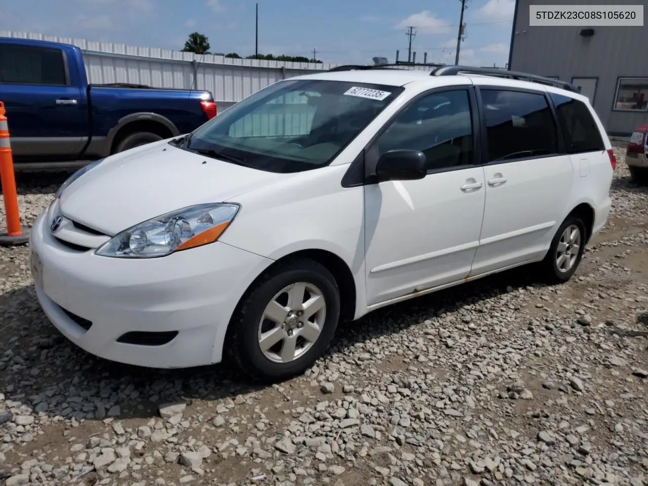 2008 Toyota Sienna Ce VIN: 5TDZK23C08S105620 Lot: 62772235
