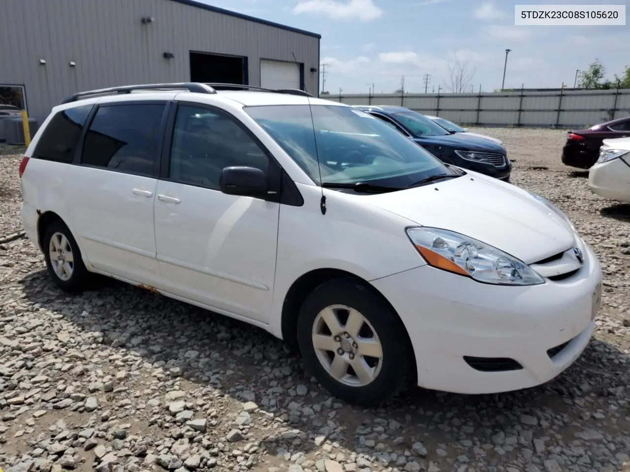 2008 Toyota Sienna Ce VIN: 5TDZK23C08S105620 Lot: 62772235