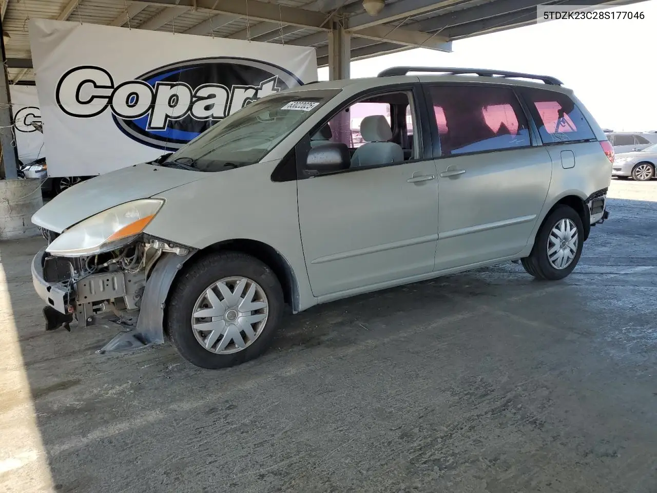 2008 Toyota Sienna Ce VIN: 5TDZK23C28S177046 Lot: 63022025
