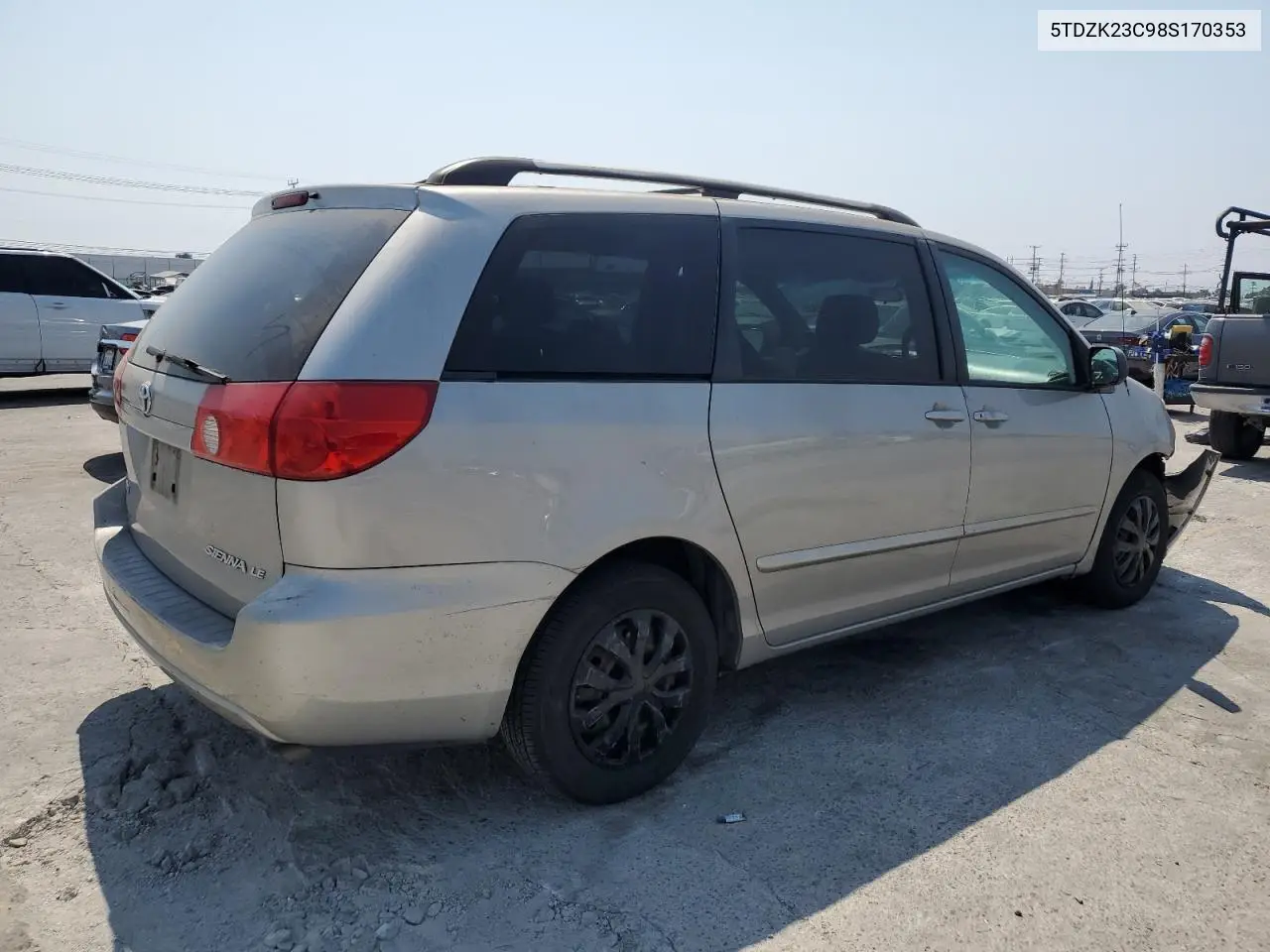 2008 Toyota Sienna Ce VIN: 5TDZK23C98S170353 Lot: 63862985
