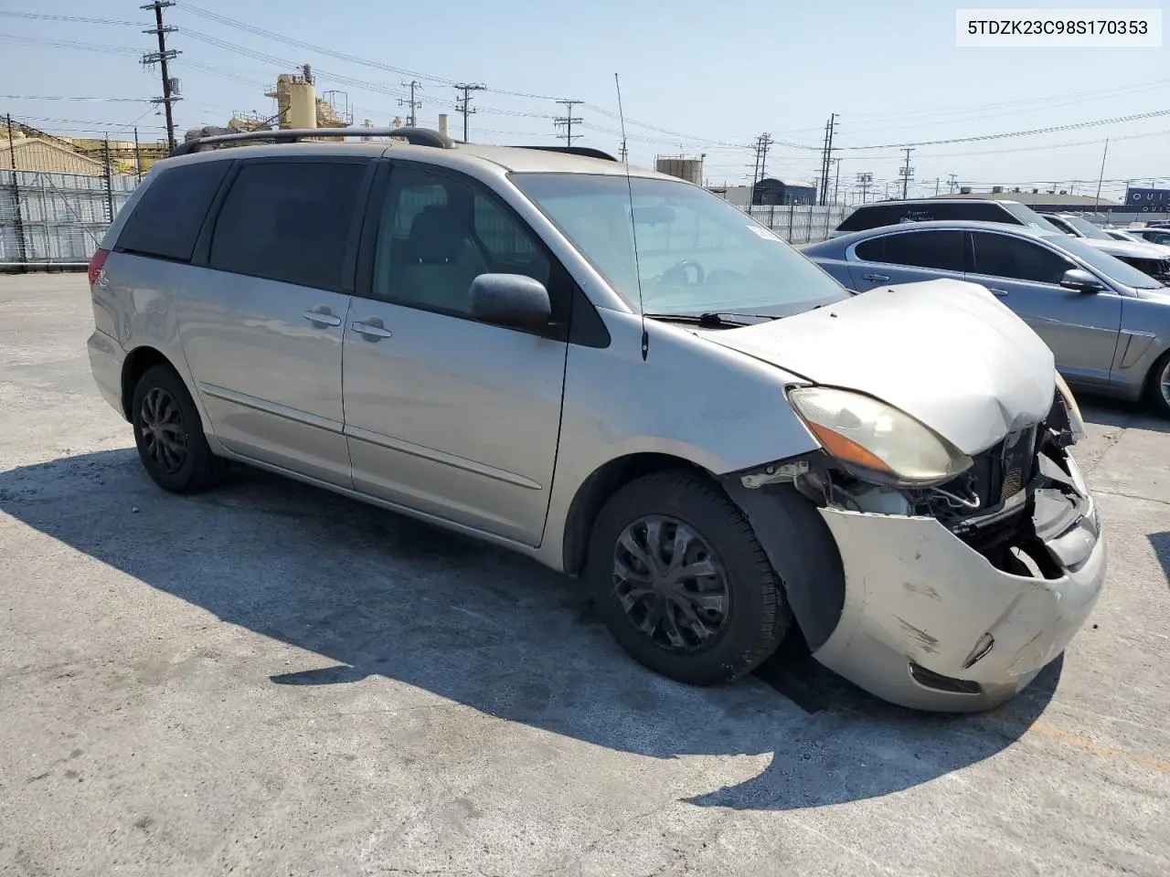 2008 Toyota Sienna Ce VIN: 5TDZK23C98S170353 Lot: 63862985