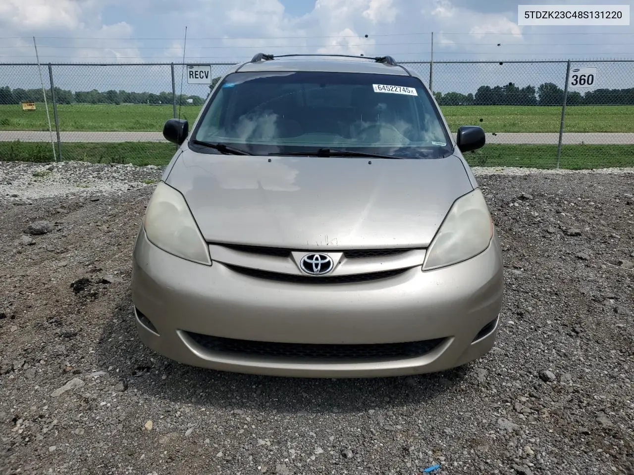 2008 Toyota Sienna Ce VIN: 5TDZK23C48S131220 Lot: 64522745