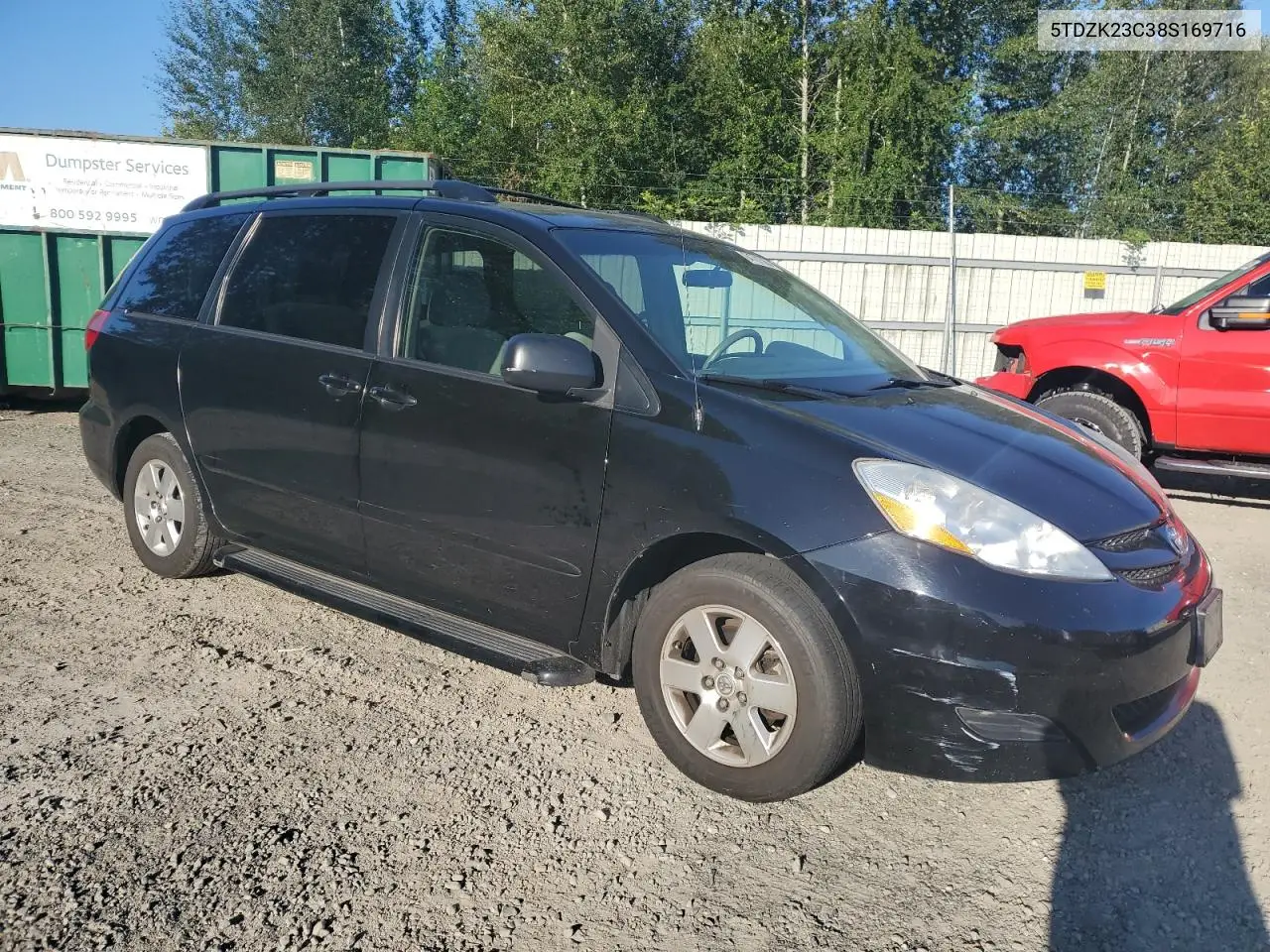 2008 Toyota Sienna Ce VIN: 5TDZK23C38S169716 Lot: 64701565