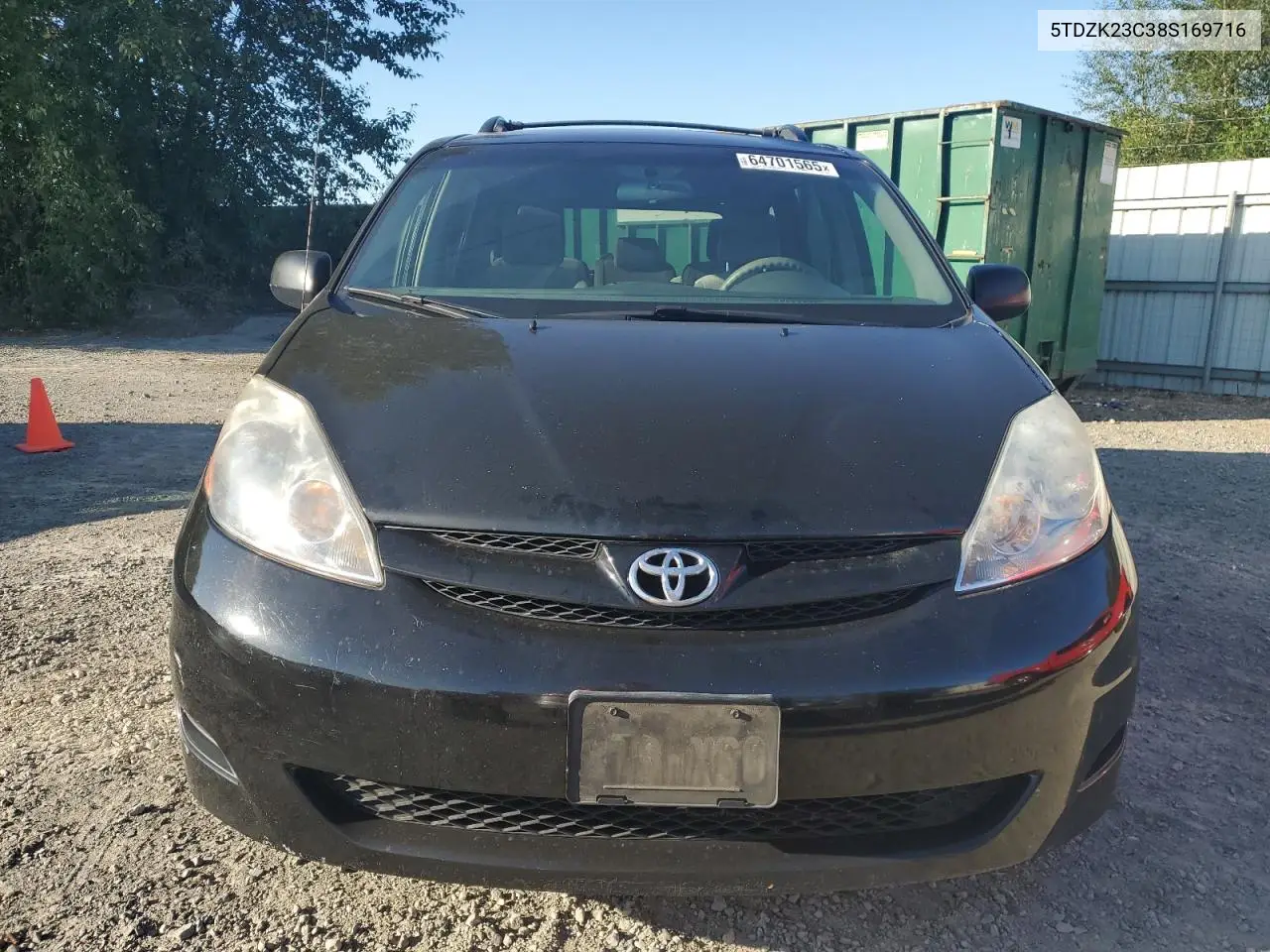 2008 Toyota Sienna Ce VIN: 5TDZK23C38S169716 Lot: 64701565