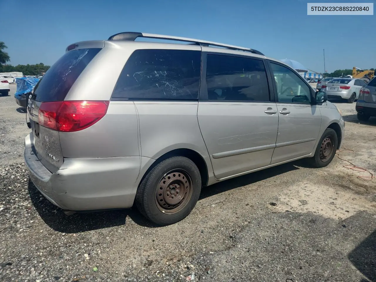 2008 Toyota Sienna Ce VIN: 5TDZK23C88S220840 Lot: 64753195