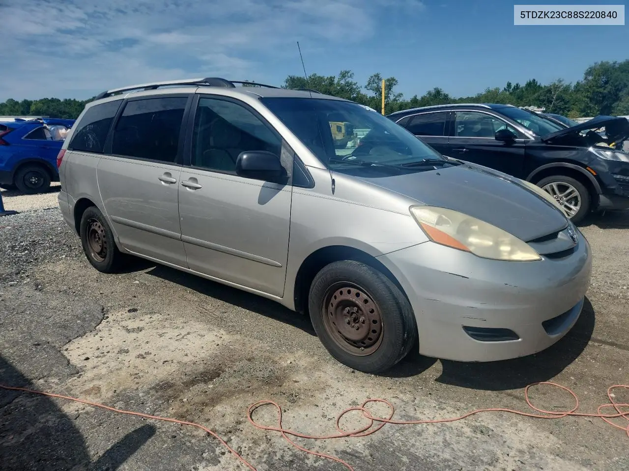 2008 Toyota Sienna Ce VIN: 5TDZK23C88S220840 Lot: 64753195