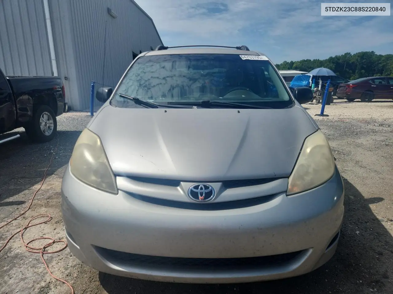 2008 Toyota Sienna Ce VIN: 5TDZK23C88S220840 Lot: 64753195