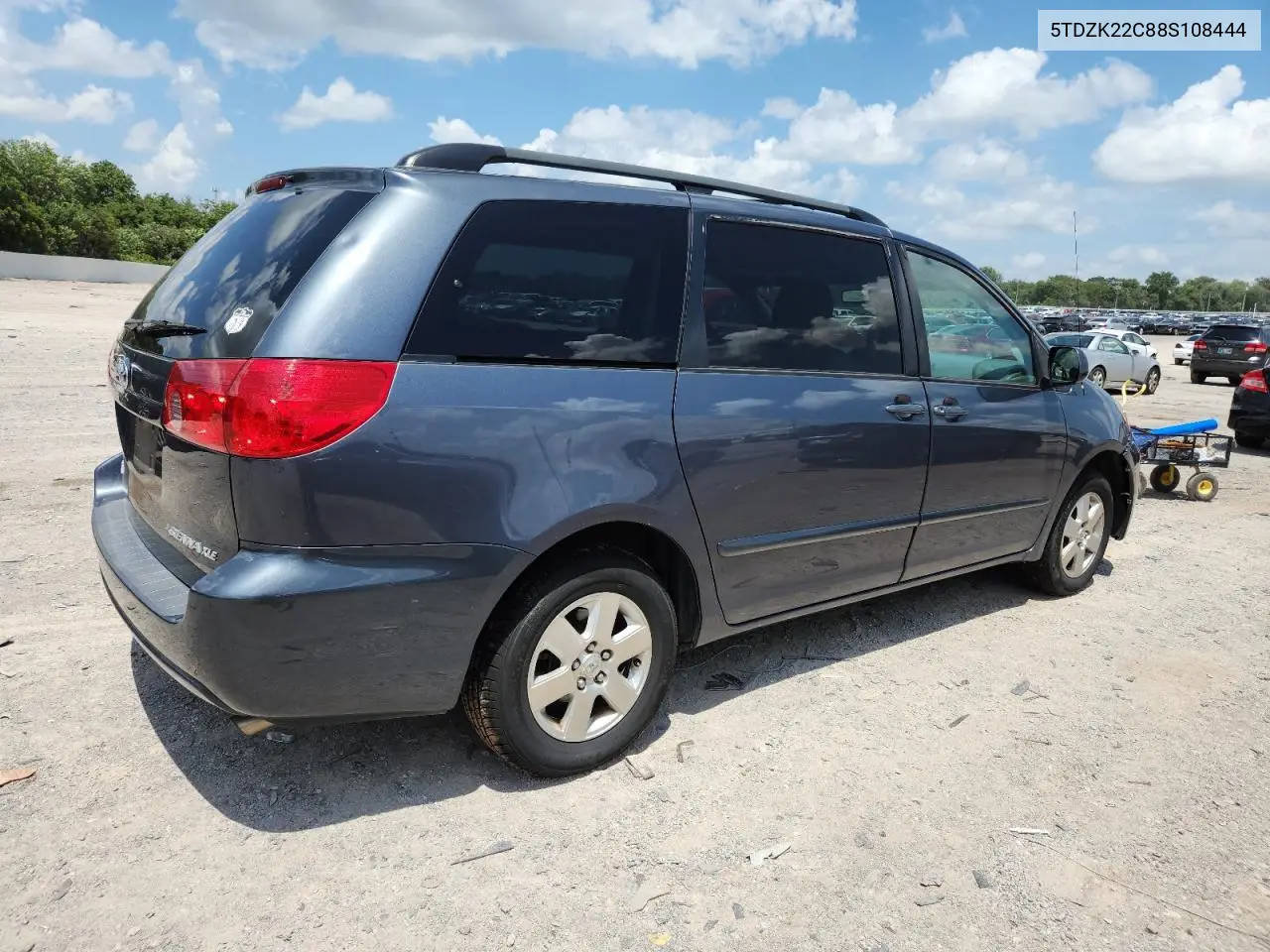 5tdzk22c88s108444 5TDZK22C88S108444 2008 Toyota Sienna Xle