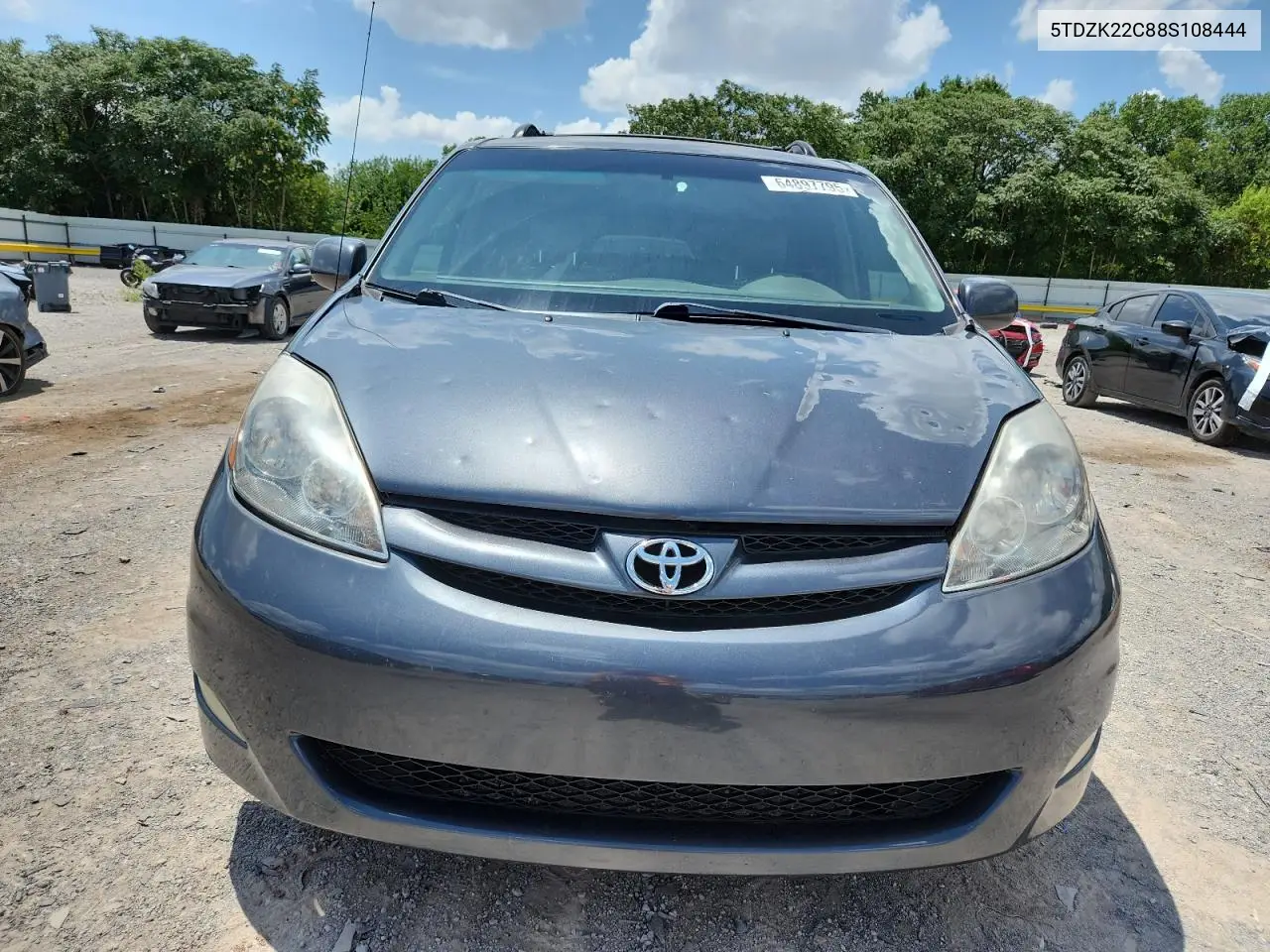 5tdzk22c88s108444 5TDZK22C88S108444 2008 Toyota Sienna Xle