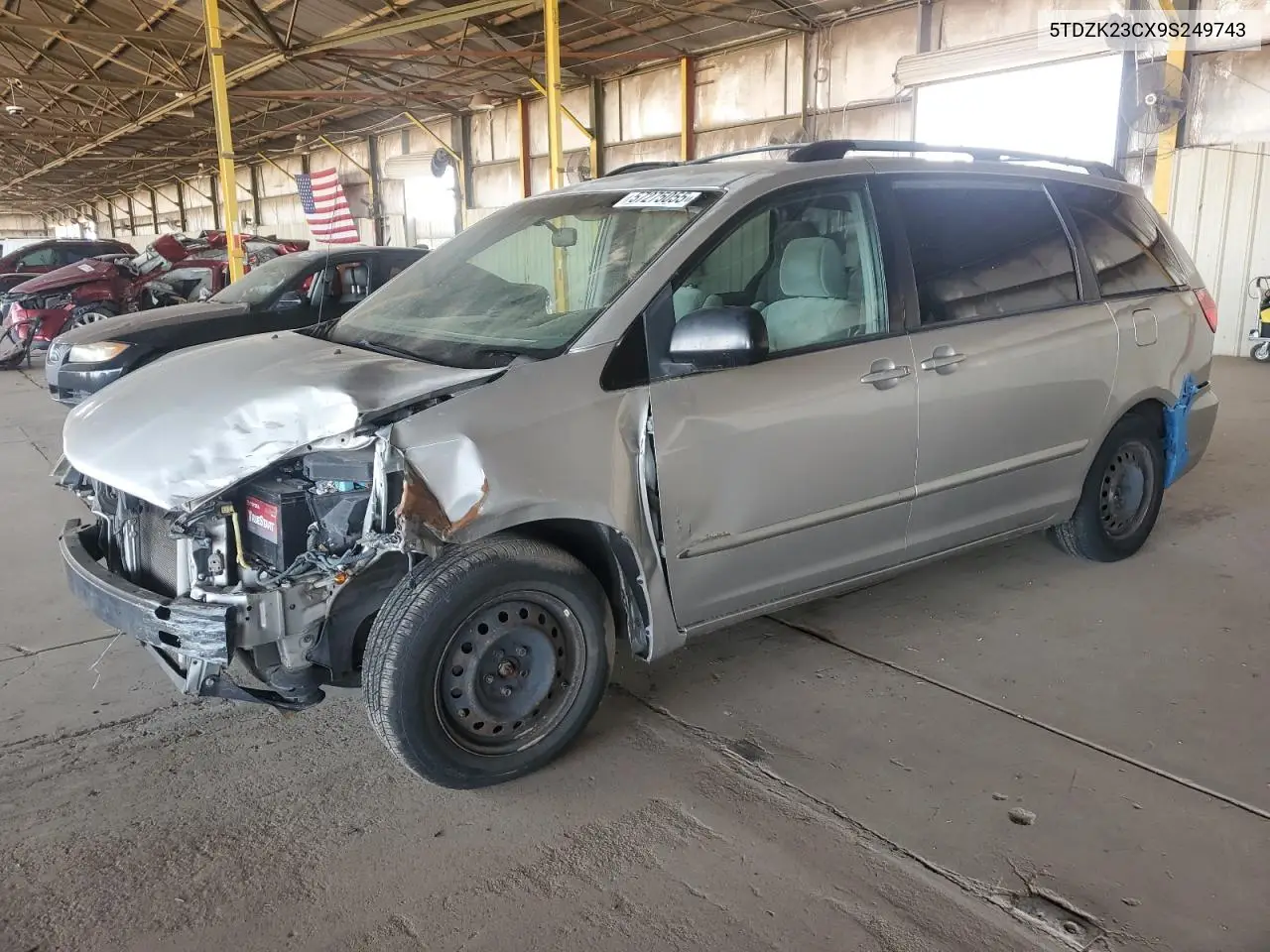 2009 Toyota Sienna Ce VIN: 5TDZK23CX9S249743 Lot: 57275055