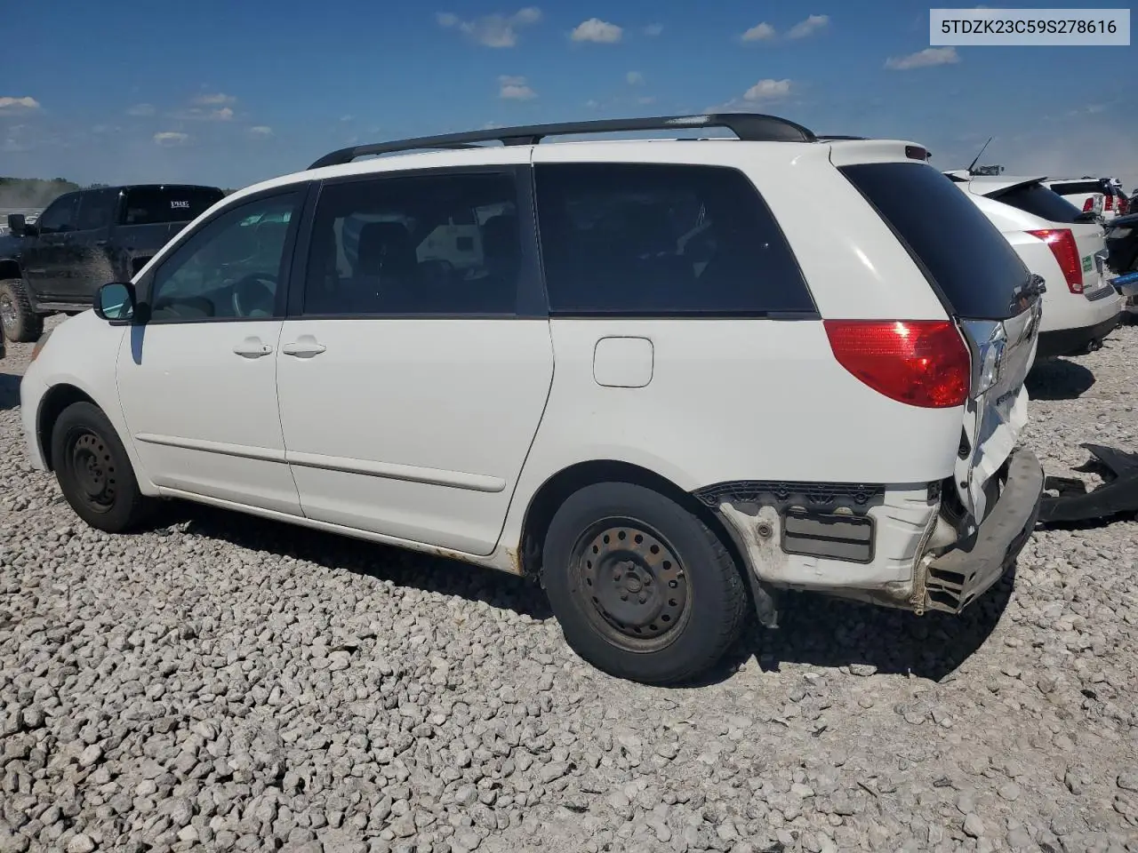 2009 Toyota Sienna Ce VIN: 5TDZK23C59S278616 Lot: 62843345