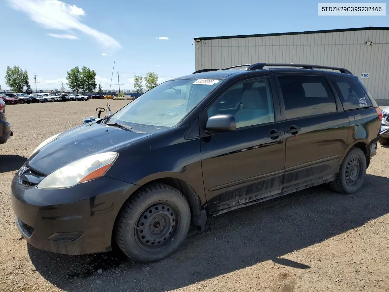 2009 Toyota Sienna Ce VIN: 5TDZK29C39S232466 Lot: 63228965