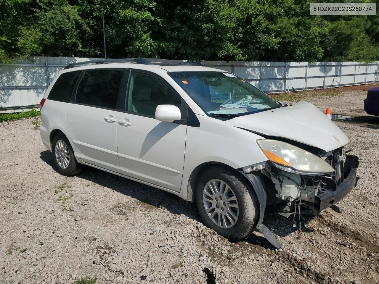 2009 Toyota Sienna Xle VIN: 5TDZK22C29S250774 Lot: 63375205