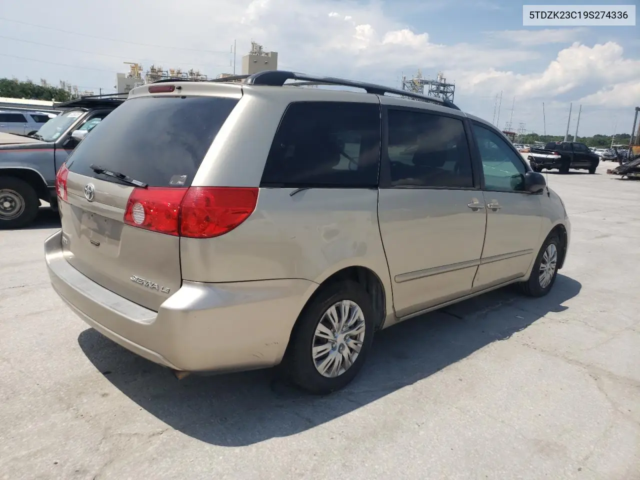 2009 Toyota Sienna Ce VIN: 5TDZK23C19S274336 Lot: 63631825