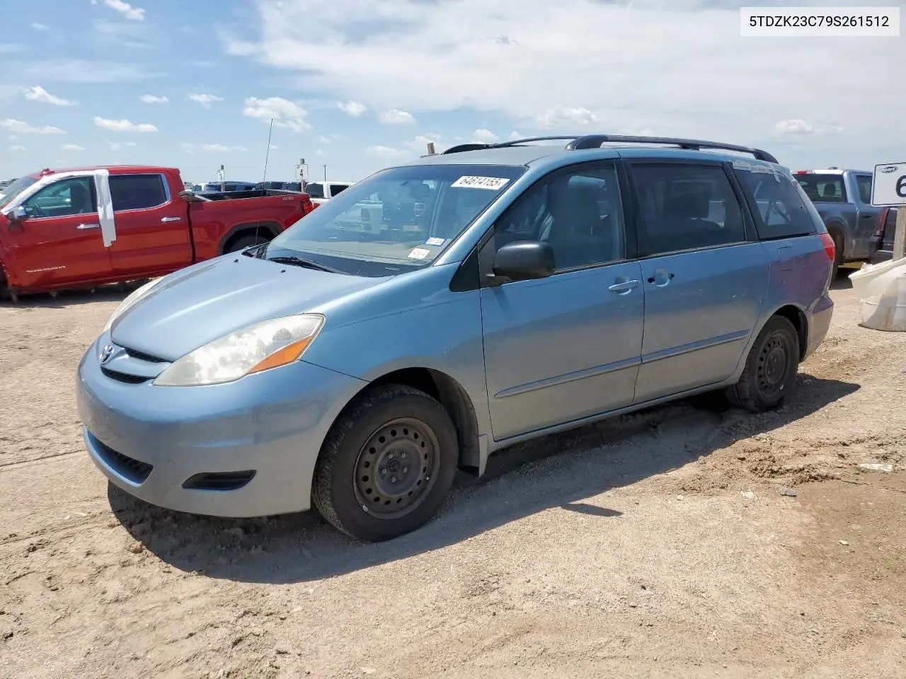 2009 Toyota Sienna Ce VIN: 5TDZK23C79S261512 Lot: 64614155