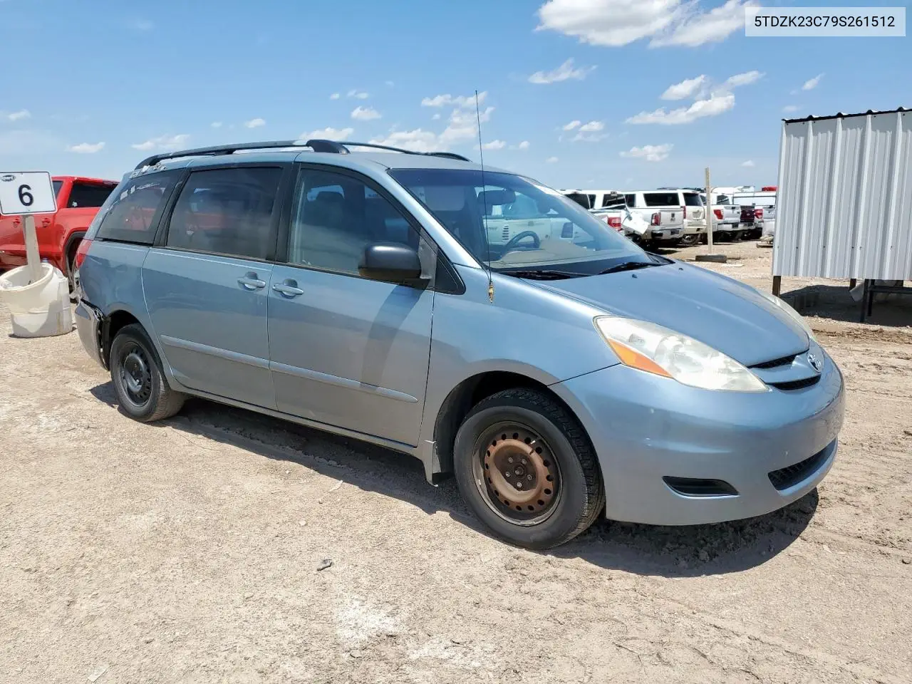 2009 Toyota Sienna Ce VIN: 5TDZK23C79S261512 Lot: 64614155