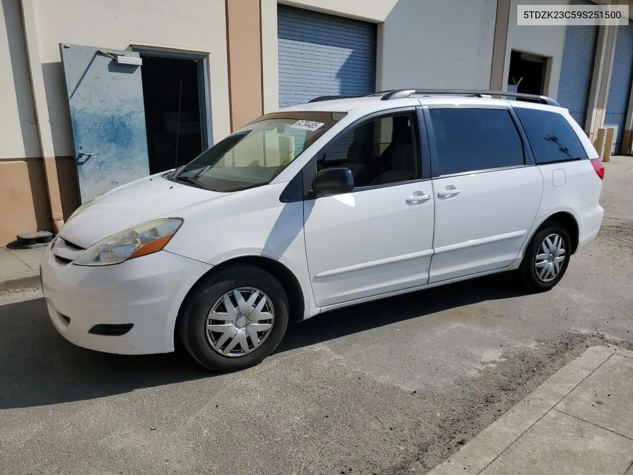 2009 Toyota Sienna Ce VIN: 5TDZK23C59S251500 Lot: 64794485