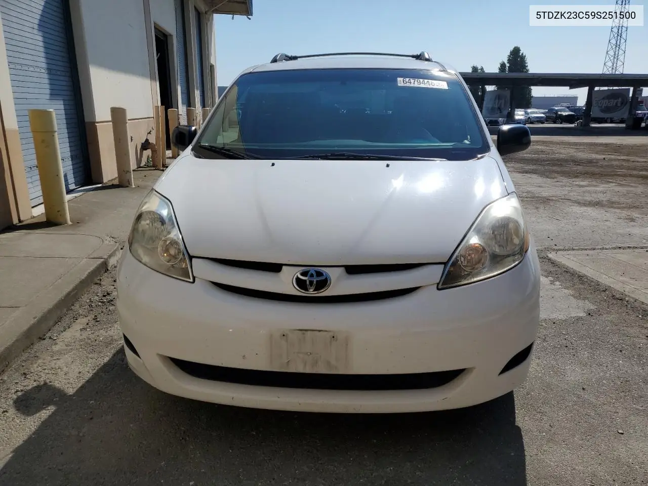 2009 Toyota Sienna Ce VIN: 5TDZK23C59S251500 Lot: 64794485