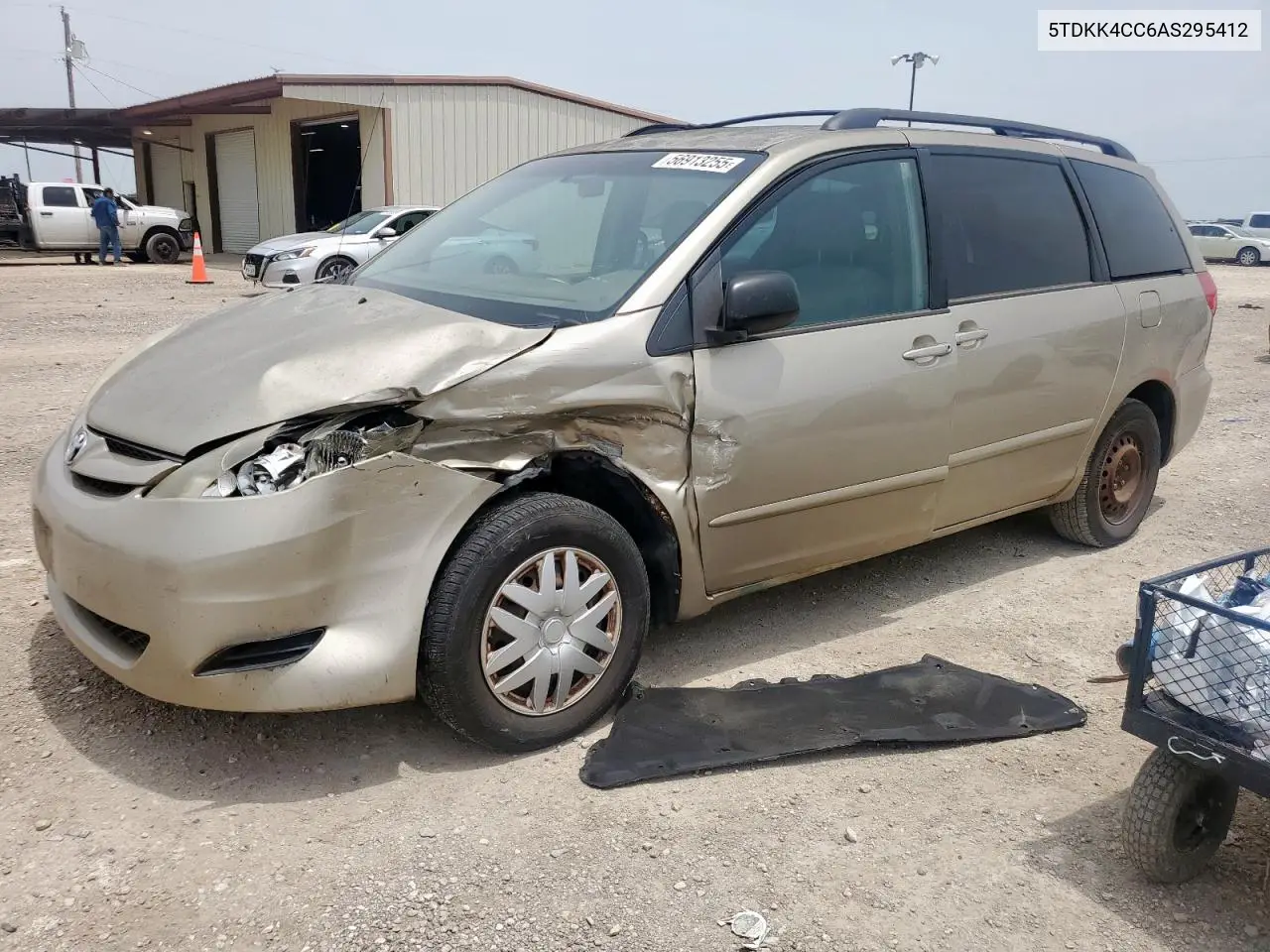 2010 Toyota Sienna Ce VIN: 5TDKK4CC6AS295412 Lot: 56913255