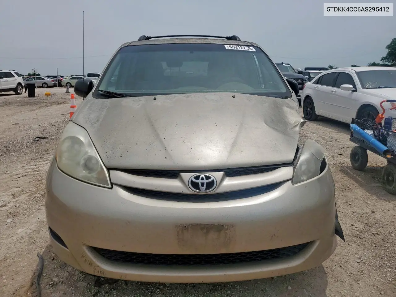 2010 Toyota Sienna Ce VIN: 5TDKK4CC6AS295412 Lot: 56913255