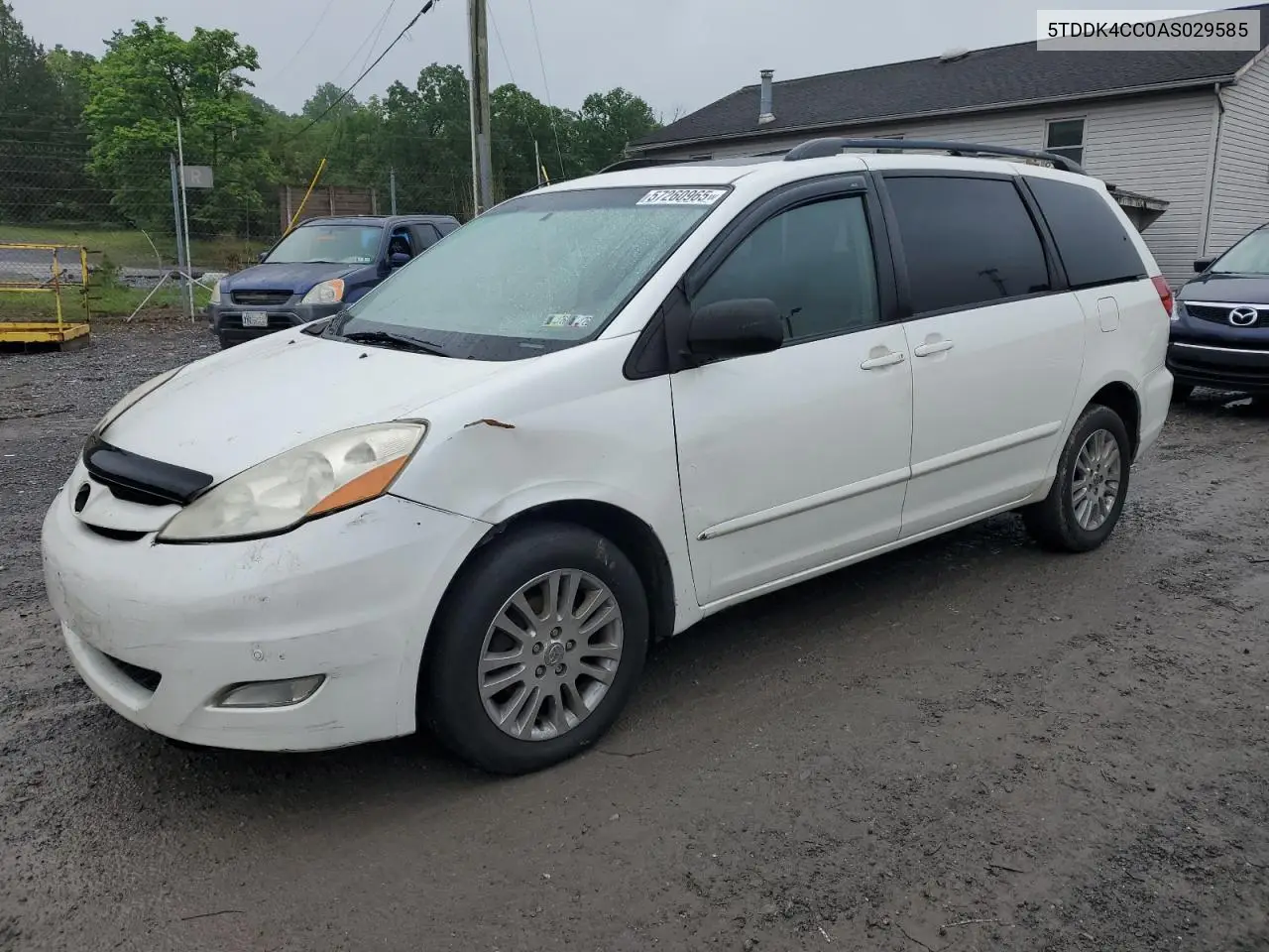 2010 Toyota Sienna Xle VIN: 5TDDK4CC0AS029585 Lot: 57260965