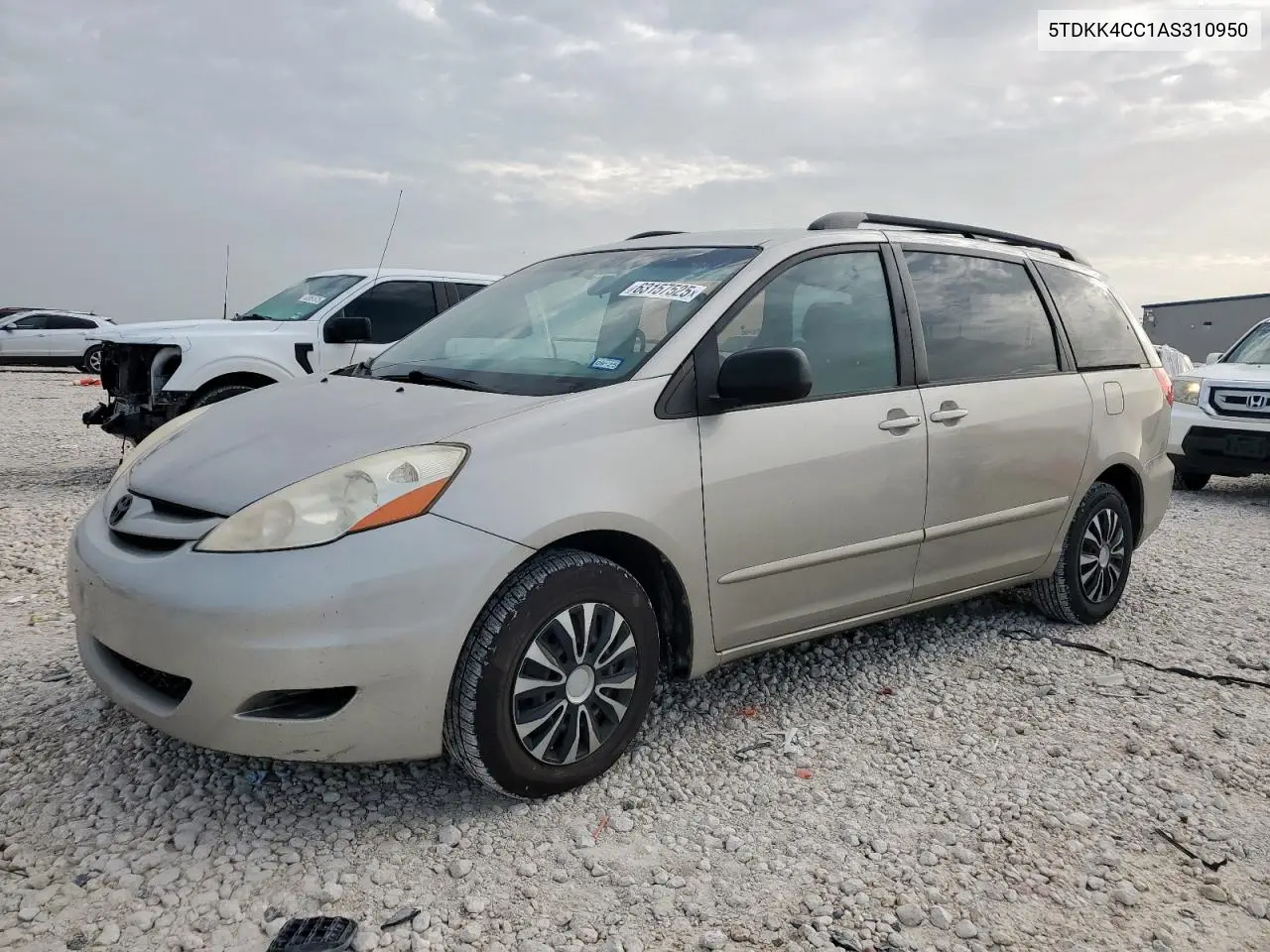 2010 Toyota Sienna Ce VIN: 5TDKK4CC1AS310950 Lot: 63157525