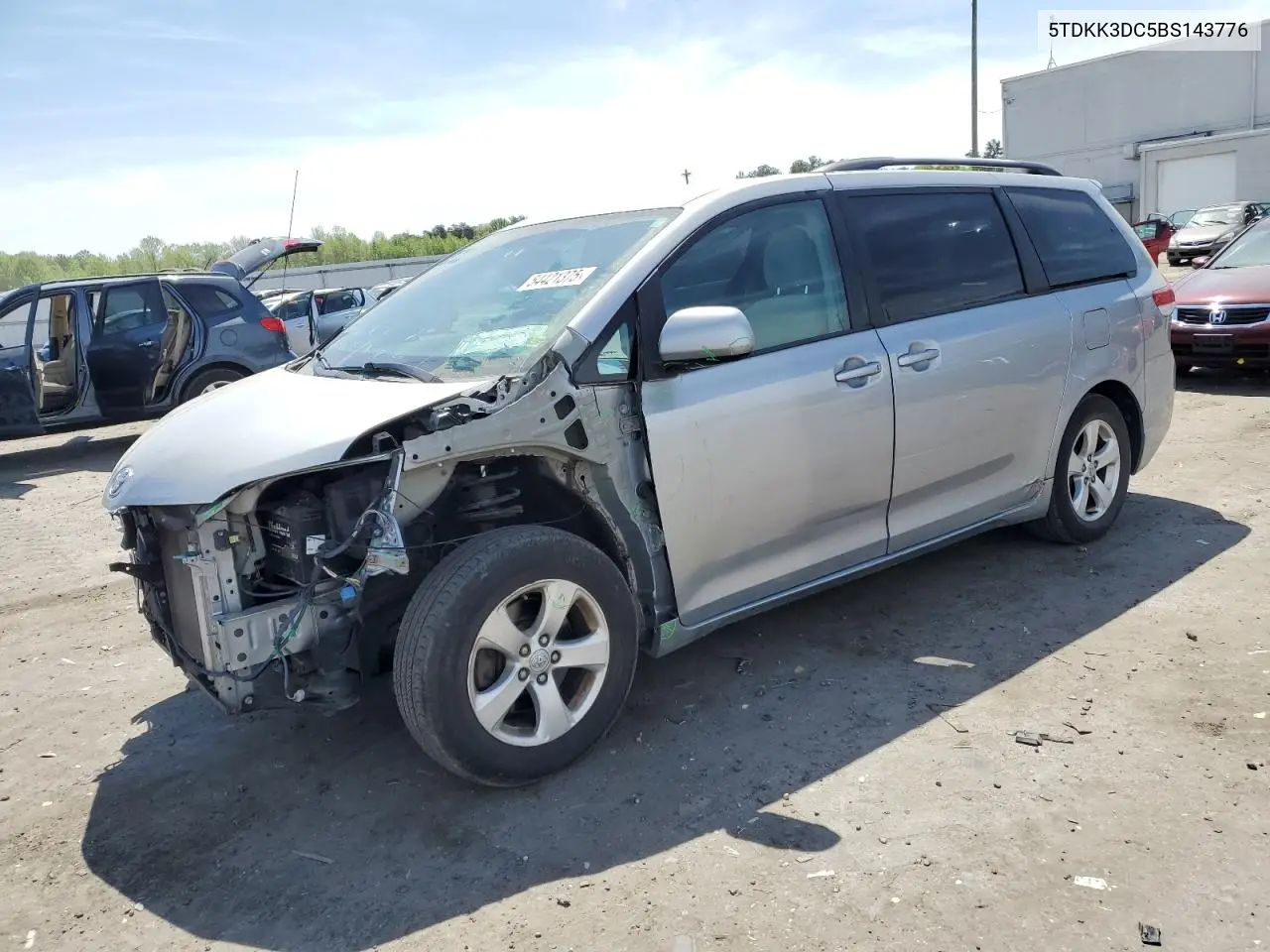 2011 Toyota Sienna Le VIN: 5TDKK3DC5BS143776 Lot: 54421375