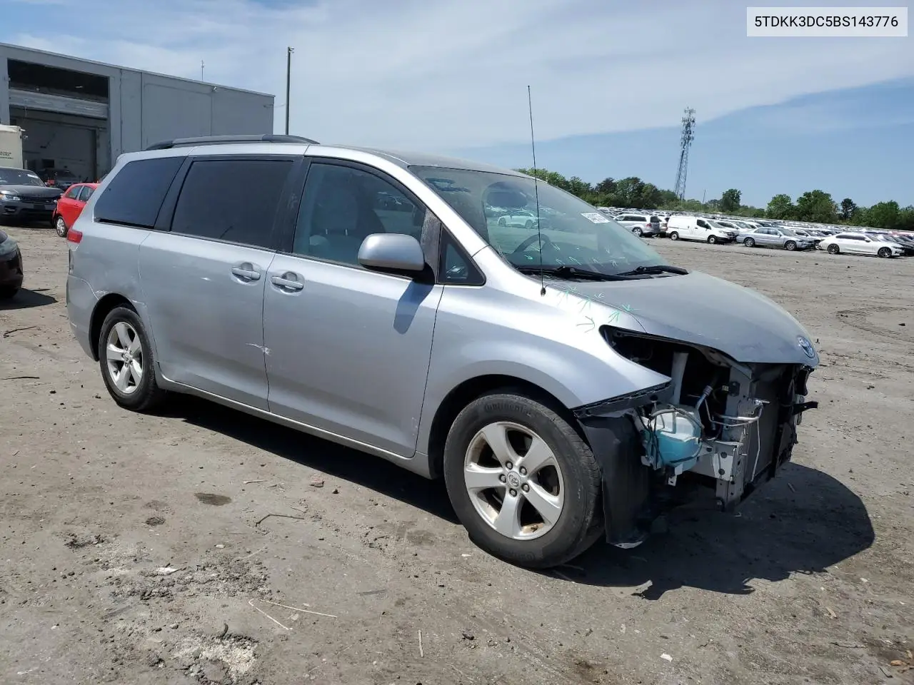 2011 Toyota Sienna Le VIN: 5TDKK3DC5BS143776 Lot: 54421375