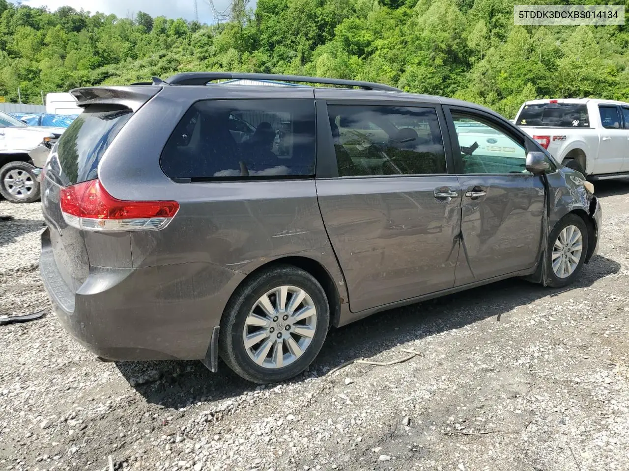 2011 Toyota Sienna Xle VIN: 5TDDK3DCXBS014134 Lot: 55124725