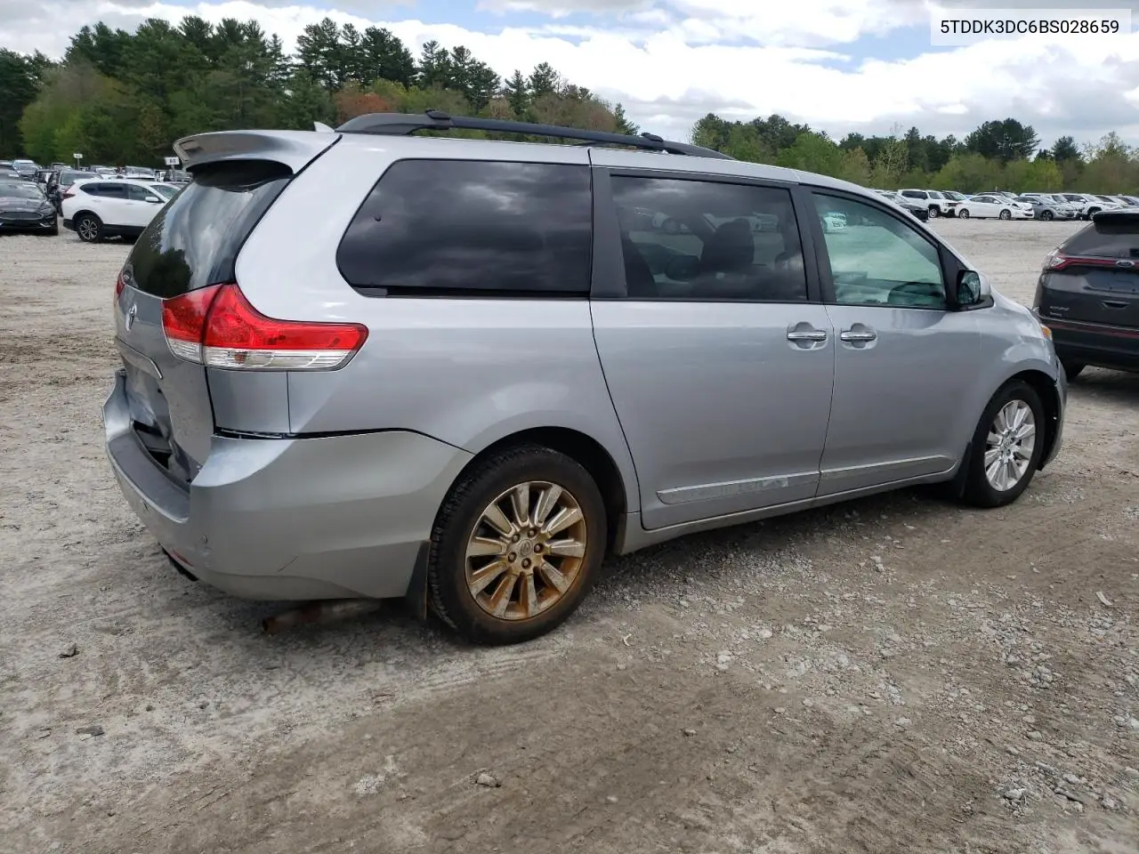 2011 Toyota Sienna Xle VIN: 5TDDK3DC6BS028659 Lot: 55182445