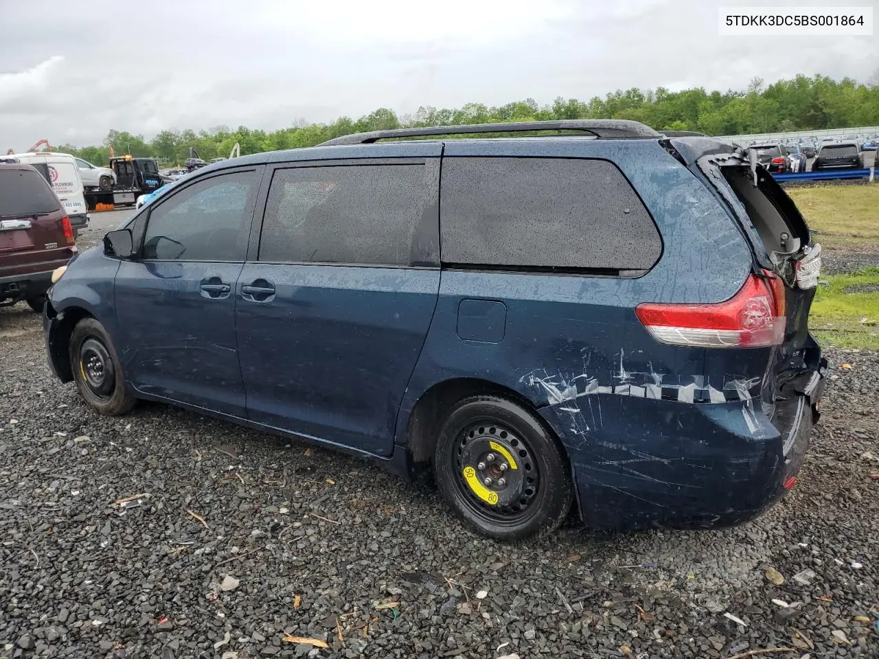 2011 Toyota Sienna Le VIN: 5TDKK3DC5BS001864 Lot: 55787955