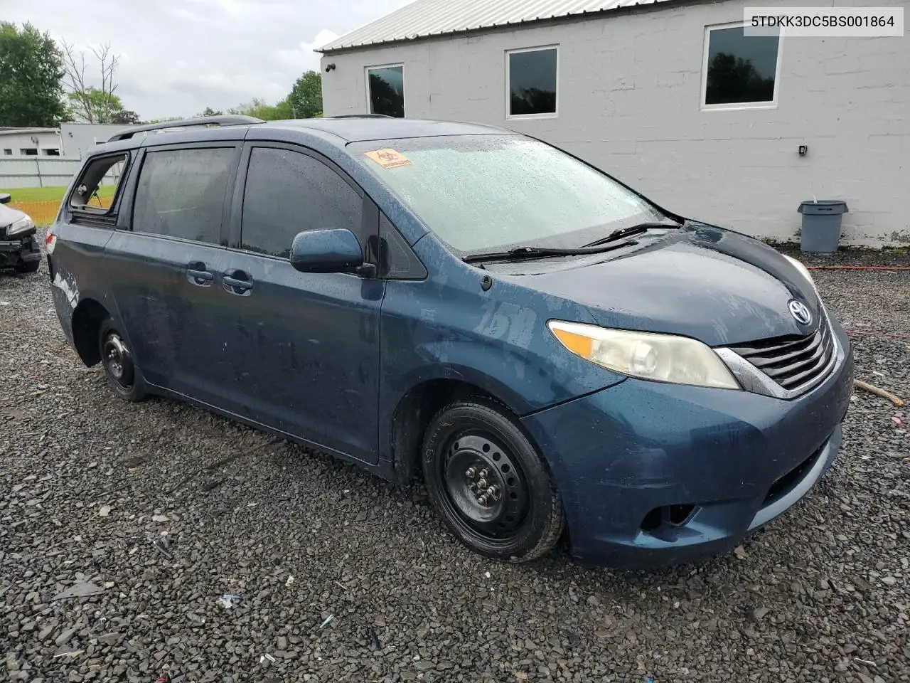 2011 Toyota Sienna Le VIN: 5TDKK3DC5BS001864 Lot: 55787955