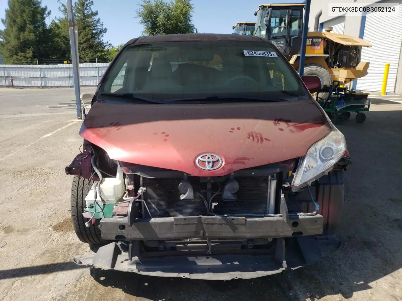 2011 Toyota Sienna Le VIN: 5TDKK3DC0BS052124 Lot: 62455835
