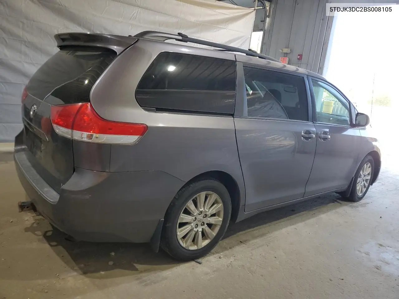 2011 Toyota Sienna Le VIN: 5TDJK3DC2BS008105 Lot: 62466155