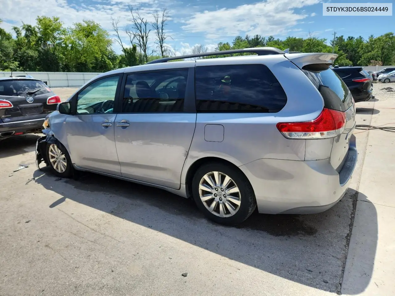2011 Toyota Sienna Xle VIN: 5TDYK3DC6BS024449 Lot: 62478785