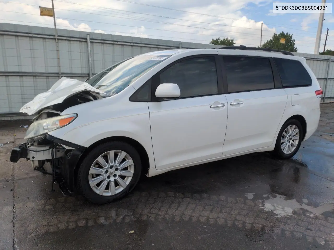 2011 Toyota Sienna Xle VIN: 5TDDK3DC8BS004931 Lot: 62487305