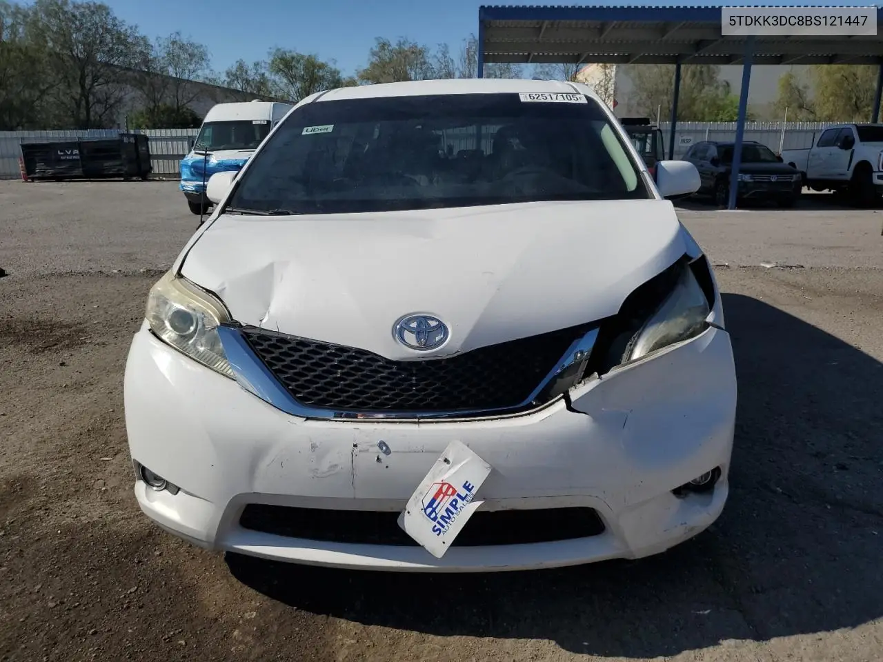 2011 Toyota Sienna Le VIN: 5TDKK3DC8BS121447 Lot: 62517105
