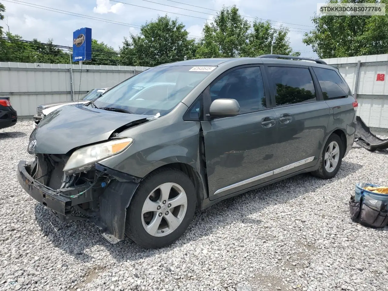 2011 Toyota Sienna Le VIN: 5TDKK3DC6BS077786 Lot: 62640645