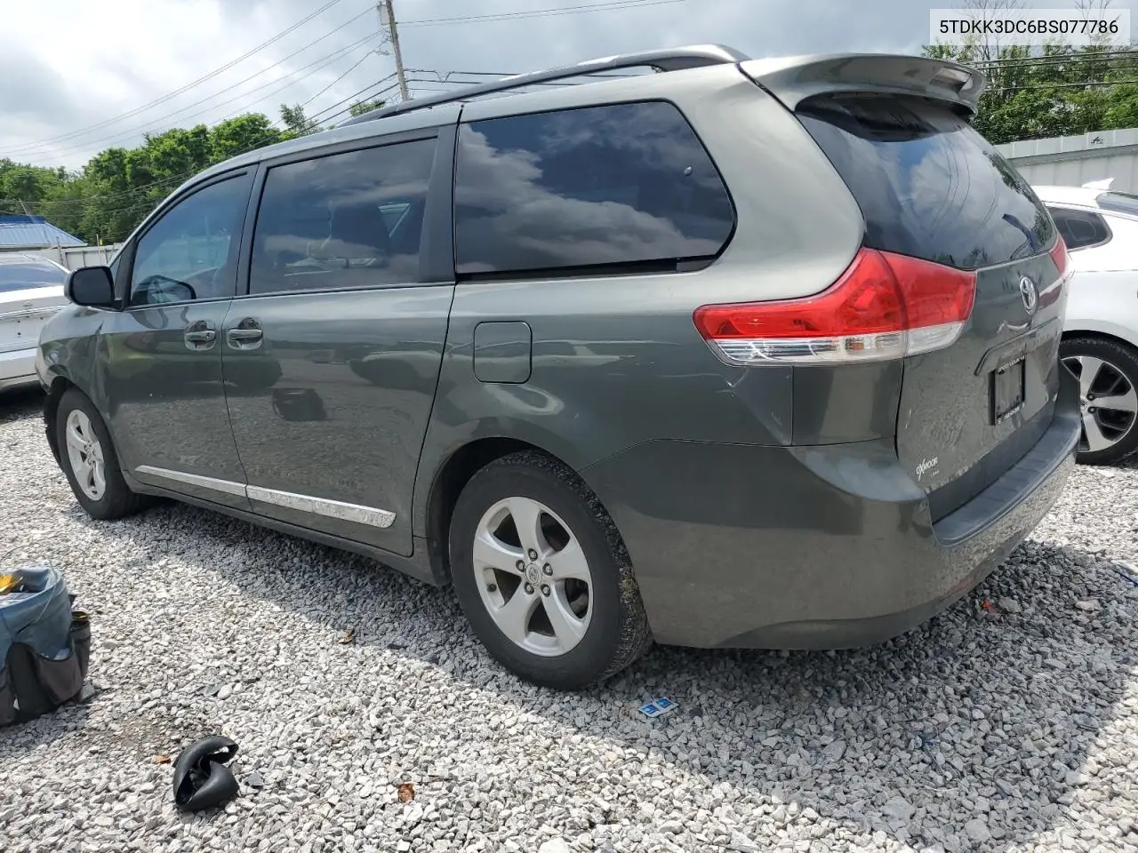 2011 Toyota Sienna Le VIN: 5TDKK3DC6BS077786 Lot: 62640645