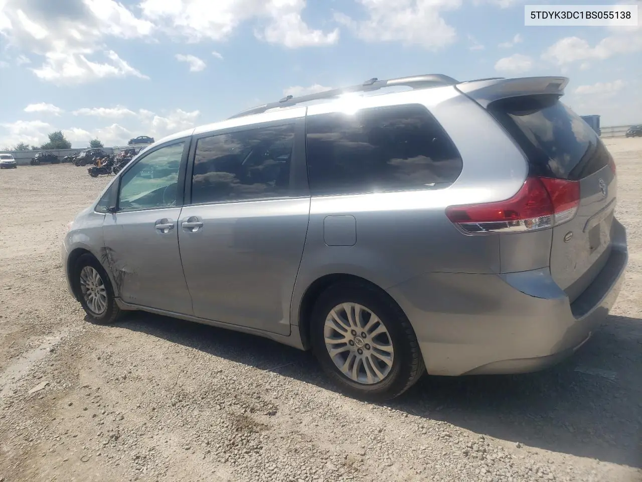 2011 Toyota Sienna Xle VIN: 5TDYK3DC1BS055138 Lot: 63000605