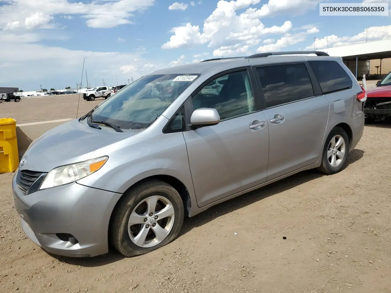 2011 Toyota Sienna Le VIN: 5TDKK3DC8BS065350 Lot: 63102045